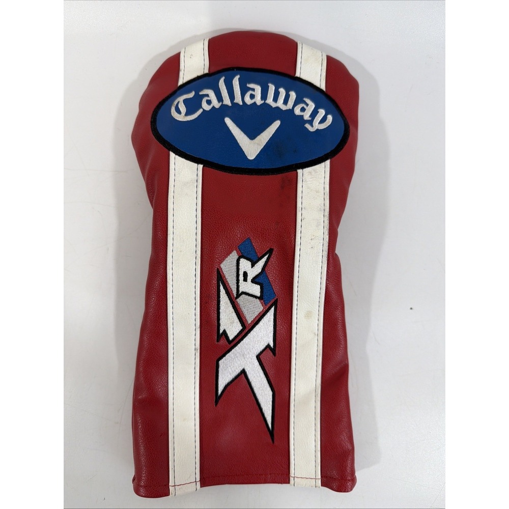 Callaway XR Red and White Leather Golf Driver Head Cover